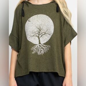 Lunar Tree of Life Oversize Soft Sweater